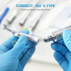 Dental 10:1 Contra Angle Handpiece Push button ISO E-Type for Engine&hand file