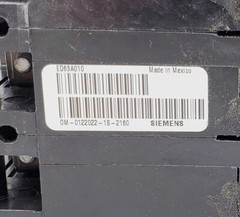 Siemens ED63A010 Circuit Breaker Sentron 10A 600VAC 3P, New!