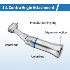 eLabPal Dental Low Speed Handpiece Contra Angle Push Button E-Type for NSK Style