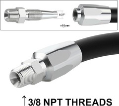 3/8” Reusable Hydraulic Hose Repair Fittings 2PCS