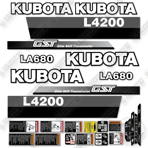Fits Kubota L4200 Decal Kit Tractor – 7 YEAR OUTDOOR 3M VINYL!