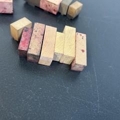 Large Lot of 42 Vintage Wood Letterpress Type Printers Blocks Mixed Numbers $ #3