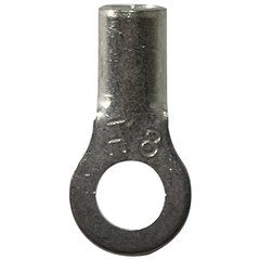 (100) Non-Insulated 8 Gauge 1/4″ Ring Terminal Uninsulated Wire Connector – USA