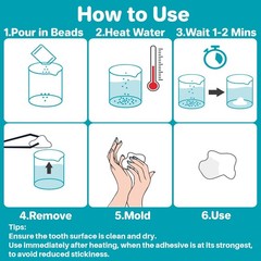 10.9Oz Moldable False Teeth Beads – Tooth Repair Kit,Repair Thermoplastic Beads,