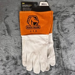 Black Stallion 25K Premium Kidskin TIG Glove with Padded DragPatch Size Large