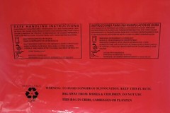 Tripact 11″ x 19″ LDPE RED Plastic Flat Open Poly Bag Roll 1.25 mil – 8 Rolls