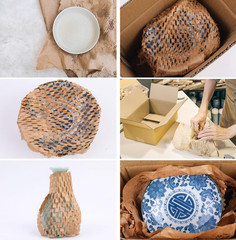 Honeycomb Packing Paper Cushion Wrap Sheets Pack Moving Shipping Kraft Supplies