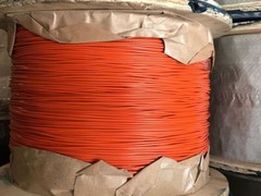 Orange Vinyl Coated Wire Rope Cable,1/16 – 3/32, 7×7, 500 ft Reel