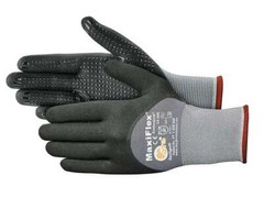 3- PIP 34-845 MaxiFlex Coated Dotted Palms Nitrile Grip PROTECTIVE WORK GLOVES