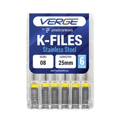 Size 8 25mm Endo K-Files, Endodontic Dental K Files (Premium Stainless Steel)