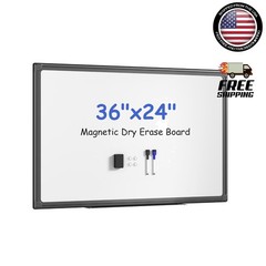 36 X 24 inches Magnetic Dry Erase Board with Aluminum Frame, Whiteboard
