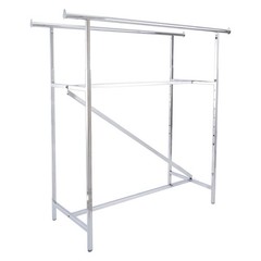 Clothing Rack Double Rail Bar Retail Clothes Salesman Garmet 300 LBS