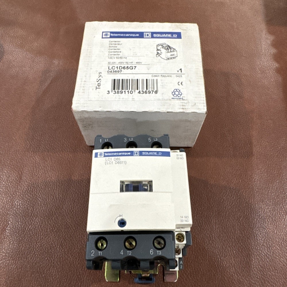 SQUARE D LC1D65G7 SCHNEIDER ELECTRIC TELEMECANIQUE CONTACTOR 120V 50/60Hz 50HP