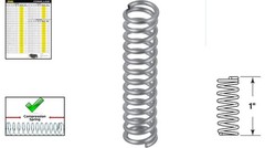 Versatile Nickel-Plated Compression Springs – 0.035 GA x 1/4 In. x 1 In., 6 Pack