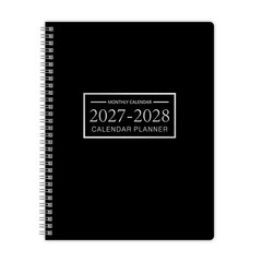 2027-2028 Monthly Planner, Jan 2027-Dec 2028, A4 2027 – Dec Black