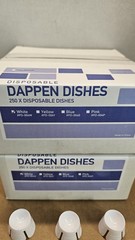 Pac-Dent Disposable Dappen Dish, White, 250/Pk (2-boxes) Brand New Unopened
