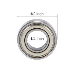 R188ZZ Deep Groove Ball Bearings Z2 1/4 Inch X 1/2 Inch X 3/16 Inch Double Shiel