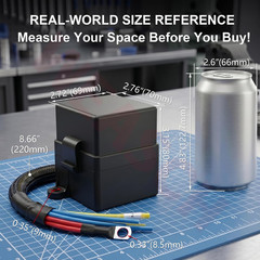 12V 6 Way Pre-Wired Fuse Relay Box Kit with 2 X 80A 4-Pin Relays | 6 Slot ATC/AT