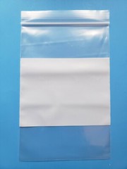 Heavy Duty 4Mil White Block Zip Seal Bags Writable Reclosable Lock Whiteblock