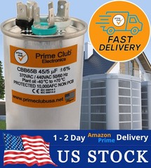 45+5 uF 6% 370V/440VAC Dual Round Capacitor Carrier Lennox Goodman Genteq Capcom