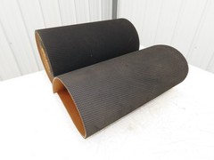20″W x 25′ Rough Grip Top Rubber Conveyor Belt 2-Ply Black 25′ Length 1/4″Thick