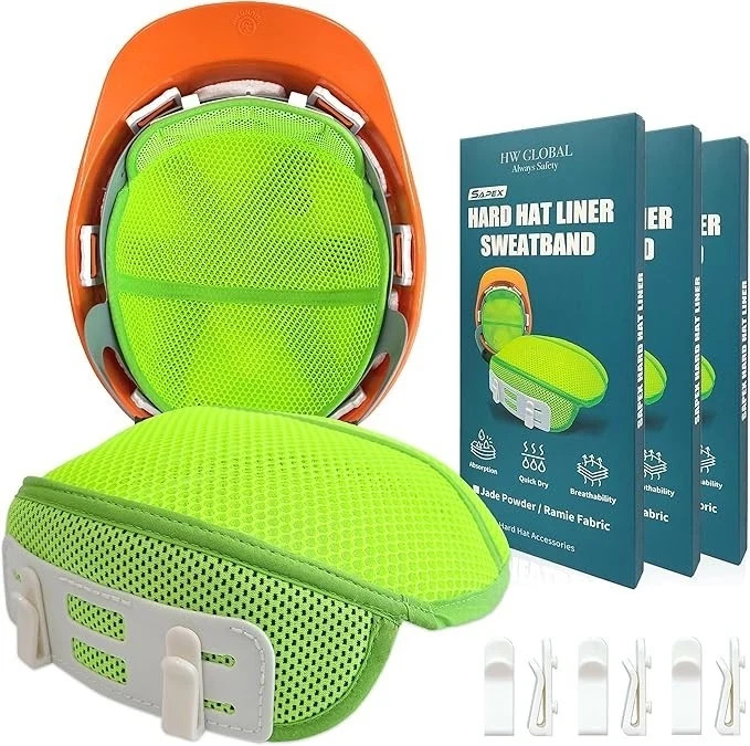 3PCS Hard Hat Liner Sweatband Work Safety Helmet Accessories Washable Cool Mesh