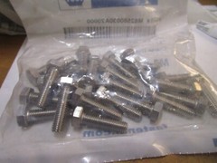 M8-1.25 x 30mm DIN 933 A2-70 Stainless Steel Hex Cap Screw QTY 25