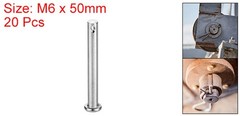 20Pcs M6 x 50mm Single Hole Clevis Pins, 304 Stainless Steel Flat Head Pin
