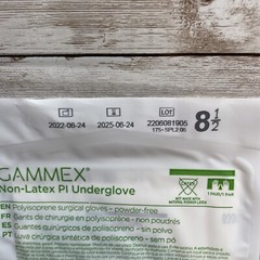 *22 Pair* Gammex Non-Latex PI Underglove Sterile PI-Kare, Size: 8.5 Exp: 6/25