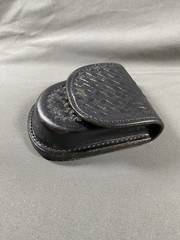 Don Hume C304 Black Basket Weave Leather Hand Cuff Duty Holster