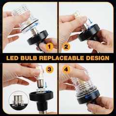 24 Inches Stern Light Boat Anchor Light LED, Marine Navigation Lgihts Waterpr…