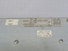 WESTINGHOUSE M591640 SW10381 EAGLE 21 POWER DISTRIBUTION PANEL T201406