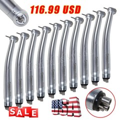 10pcs NSK PANA MAX Style Dental High Speed Handpiece Turbine Push Button 4 Hole