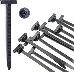 50Pcs Nylon Universal Cable Tie Buckle Plastic Zipper Clips for Cars Black Zip T