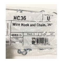 Lithonia HC36 Wire Hook & 36″ Chain New Free Shipping