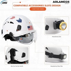 Hardhats size range from 53-63cm/ 20.86-24.80 inch, White Hard Hat With…