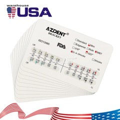 10X AZDENT Dental Orthodontic Metal Brackets Braces Mini MBT.022 Hooks 345 USA
