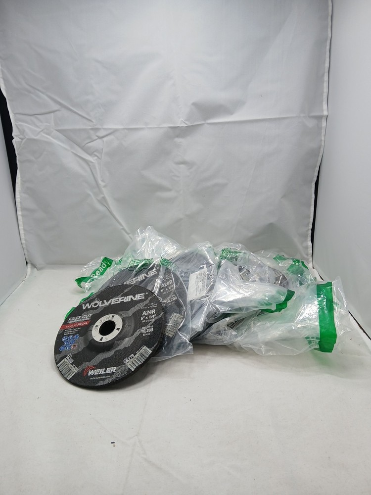 9pck Wheel Type 27 Grinding Fast Cut Grinding 6″x1/4″ WEILER Wolverine Depressed