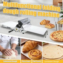 Commercial 12″ Folding Dough Sheeter Manual Pasta Pizza Roller Stainless Steel