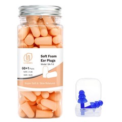 Flesh Color Foam Ear Plugs for Sleeping – 60 Pairs 38dB SNR Noise Reduction E…