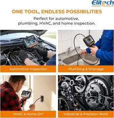 Elitech ELS-240 Two-Way 210° Inspection Borescope 6.2mm Endoscope Camera 3.3ft
