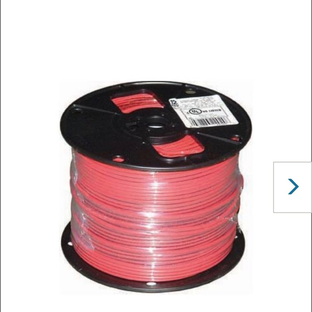 500 ft. #12 RED Stranded 12 Gauge 12 AWG THHN Wire