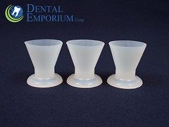 DENTAL LAB FLEXIBLE SILICONE DAPPEN DISH MIXING BOWL CUP 12ml No.3 – 12pc/Bag