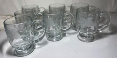 Hal Reed Crystal Beer Pedestal Mug Exxon Mobil Logo Made In Kansas City Pegasus