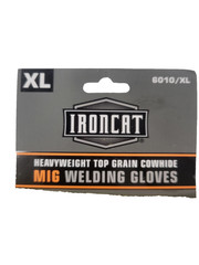 Ironcat Welding Gloves, Gauntlet Cuff, Wing Thumb, A Cowhide, XL, 9 PK 6010/XL