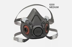 3M Half Face RESPIRATOR MASK 6200 and 2 Multi Gas Vapor Cartridges 60926 – Set