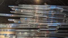 Lot of 27 pcs total, 17 Volumetric + 10 Graduated Glass Pipettes with Pumps/Bulb