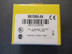 Five (5) Buss GMA-5A GMA 5A BUSSMANN FUSES 5A 125V 5 x 20mm FAST BLOW NEW NOS