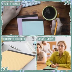 Fuutreo 24 Pcs 5″ x 8″ Legal Pad Writing Notepads 50 Sheets/Pad Small Legal P…