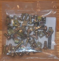 Chatsworth 12637-001 Square-Punched Mounting Hardware Kit Cage Nuts (25 Sets)